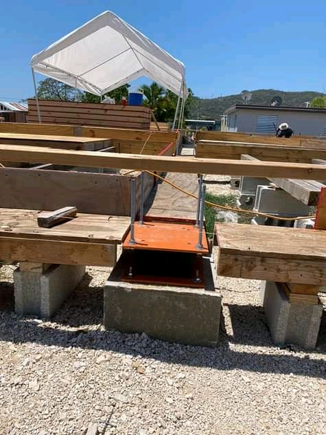 Nivel de aislamiento sísmico durante la construcción de una vivienda en Juana Díaz, Puerto Rico
